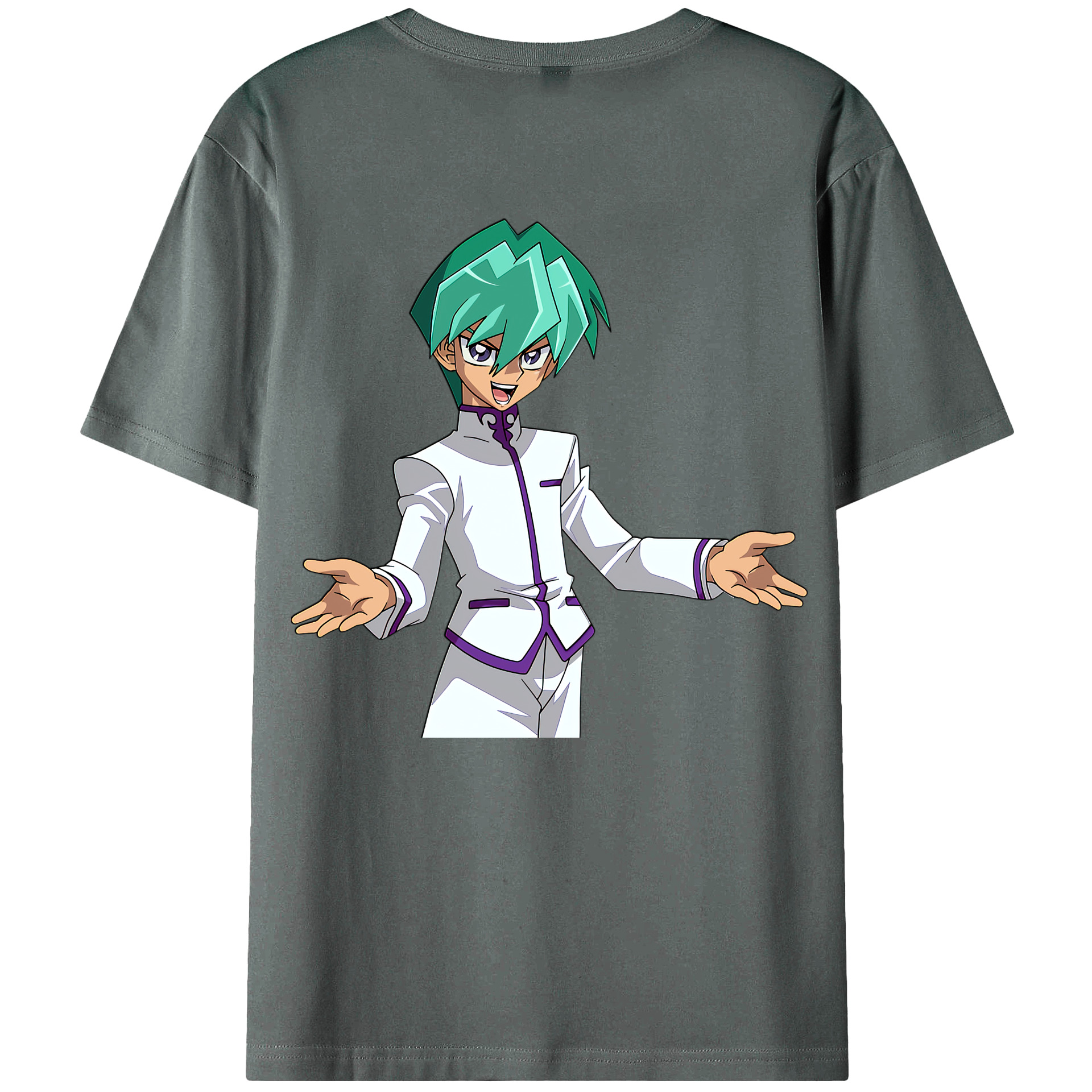 （画像用） 遊☆戯☆王 Yu-Gi-Oh! 綿100％ メンズ半袖Tシャツ（バックプリント） 通気性